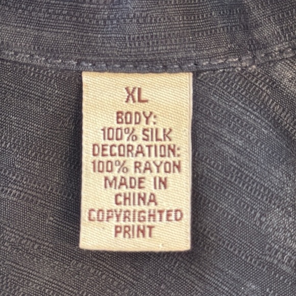 Men’s Tommy Bahama With A Twist Martini Hawaiian Tiki Shirt 100% Silk Size XL - Picture 8 of 12